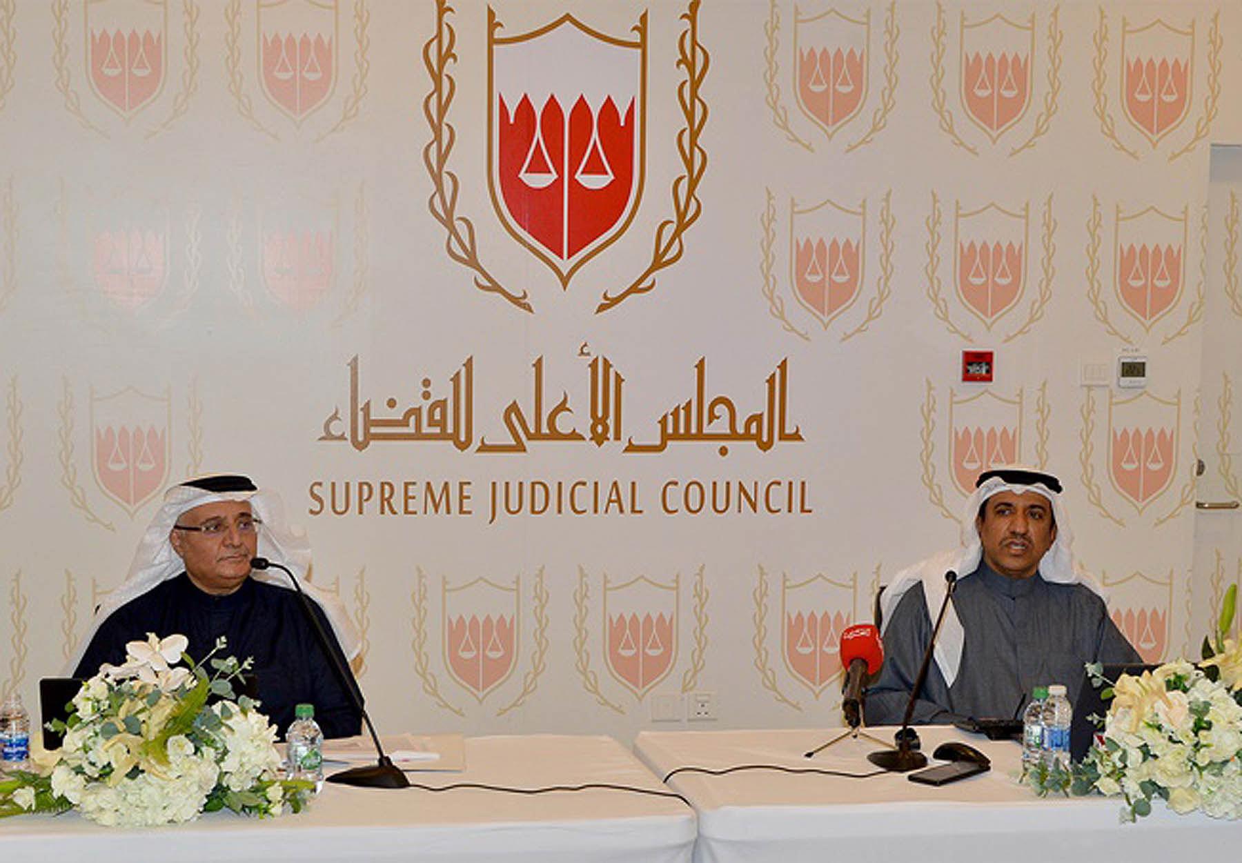 خلال مؤتمر صحفي.. نائب رئيس المجلس الأعلى للقضاء: انخفاض نسبة التراكم